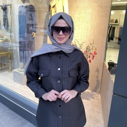 2K Kapitone Ceket Siyah