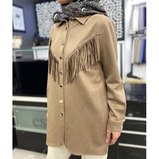 Püsküllü Tunik Kahve