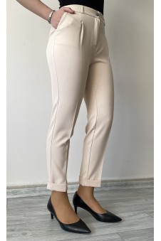 Modiva Duble paça pantolon Bej