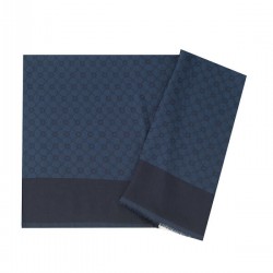 Aker  Monogram Şal  Lacivert-921