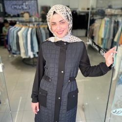 Wennew Kapitone Belden Büzgülü Gizli Fermuarlı Kap