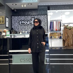 Levidor Yakası  Kürklü Cepli Oysho Kumaş Takım Siyah