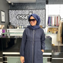 Essella İnce Kapitone Kumaş Kap Ürün Mavi