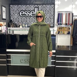 Essella İnce Kapitone Kumaş Kap Ürün Yeşil