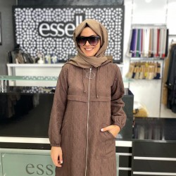 Essella İnce Kapitone Kumaş Kap Ürün Kahverengi