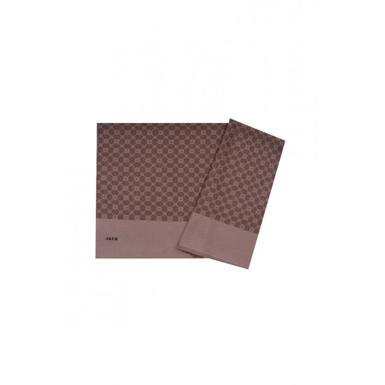  Aker  Monogram Şal Kahve-932