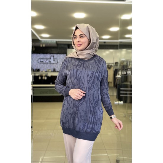 Soff Kupra Tunik İndigo Mavi