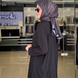 Yazlık Sandy Kumaş Makas Tunik Siyah